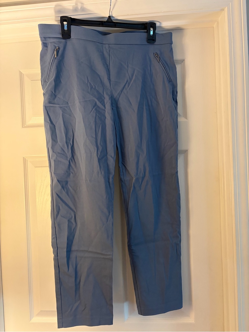 Straight Leg Pants in Light Blue — Sleek Everyday Trousers
